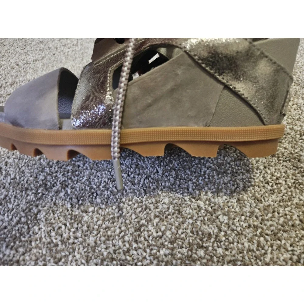 Sorel Women's Joanie II Ankle Lace Sandal Color Ash‎ Brown Size 7.5 NWOB Strappy